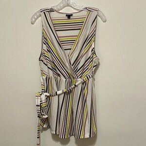 Torrid Striped Surplice Tunic Plus size